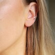 Lisa Angel Ladies' Sterling Silver Fern Ear Cuff on Model