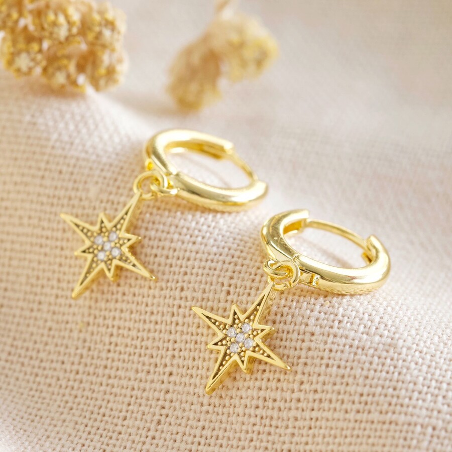 Shooting Star Hoop Earrings