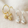 Lisa Angel Star Charm Hoop Earrings in Silver and Gold