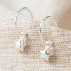 Lisa Angel Star Charm Hoop Earrings in Silver