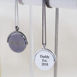 Engraved Men's Personalised Spinning Disc Necklaces From Lisa Angel