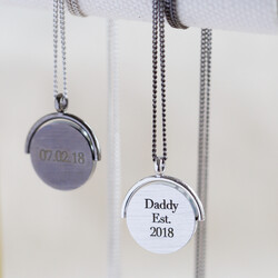 Men's Personalised Spinning Disc Necklace
