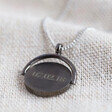 Lisa Angel Engraved Men's Personalised Spinning Disc Necklace