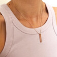 Lisa Angel Ladies' Personalised Bar Necklace on Model