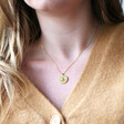 Bee Necklace with Real Seed Card on Model