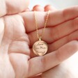 Lisa Angel Gold Engraved Personalised Bee Necklace with Real Seed Card