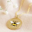 Lisa Angel Personalised Yellow Bee Necklace with Real Seed Card