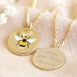 Lisa Angel Engraved Personalised Bee Necklace with Real Seed Card