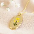Lisa Angel Personalised Yellow Flower Necklace with Real Seed Card