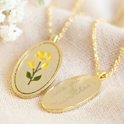Personalised Flower Necklace with Real Seed Card