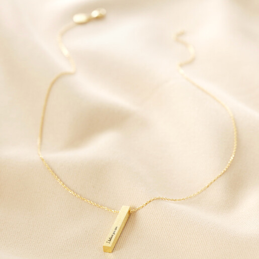 Lisa Angel Personalised Bar Necklace Full Chain