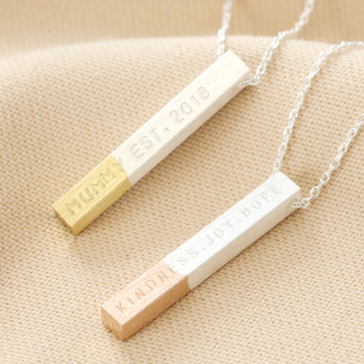 Lisa Angel Dipped Bar Necklace