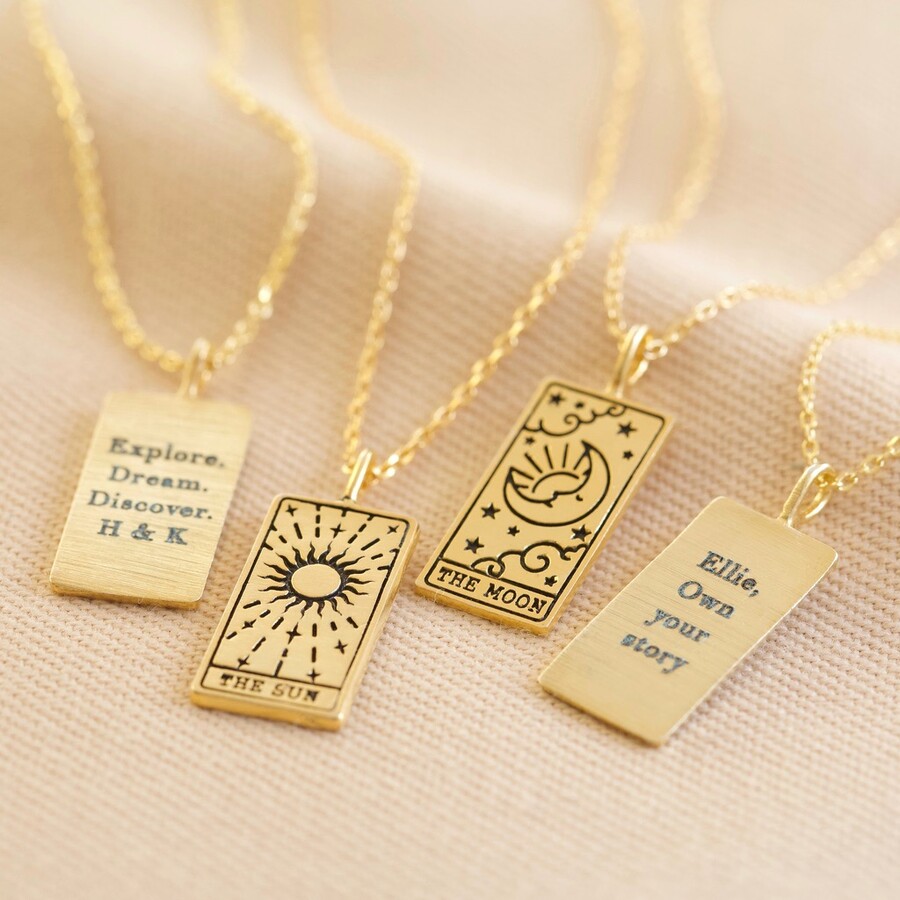 Personalised Tarot Card Pendant Necklace
