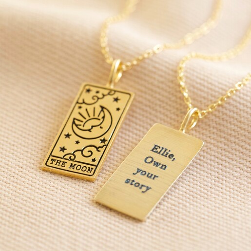 'The Moon' Tarot Card Pendant Necklace Personalised 'The Moon' Tarot Card Pendant Necklace