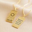 Personalised 'The Sun' Tarot Card Pendant Necklace