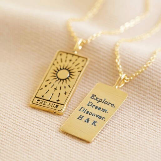 'The Sun' Tarot Card Pendant Necklace Personalised 'The Sun' Tarot Card Pendant Necklace