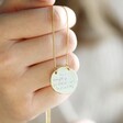 Lisa Angel Gold Engraved Personalised Wildflower Necklace with Real Seed Card