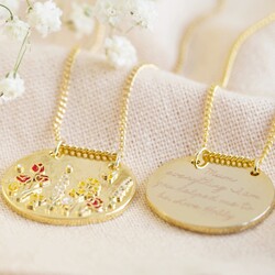 Personalised Wildflower Necklace with Real Seed Card
