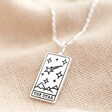 Lisa Angel Ladies' Silver 'The Star' Tarot Card Pendant Necklace