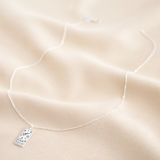 Full Necklace Lisa Angel Delicate Silver 'The Star' Tarot Card Pendant Necklace