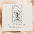Lisa Angel Silver 'The World' Tarot Card Pendant Necklace
