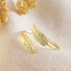 Lisa Angel Ladies' Gold Sterling Silver Double Feather Ring
