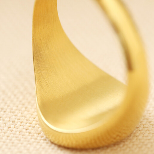 Lisa Angel Personalised Initial Stainless Steel Oval Signet Ring