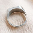Lisa Angel Minimalist Personalised Stainless Steel Bar Signet Ring