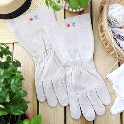 Personalised Embroidered Birth Flower Gardening Gloves