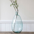 Tall Recycled Glass Bubble Vase