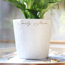 Personalised Ceramic Raised Wildflower Planter, H12cm
