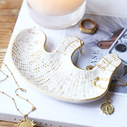 Ceramic Sloth Trinket Dish