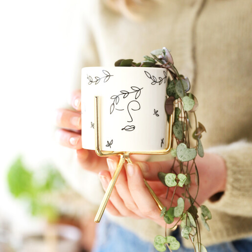 Lisa Angel Face Print Mini Planter