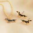 Lisa Angel Ladies' Sausage Dog Necklace and Earrings Set