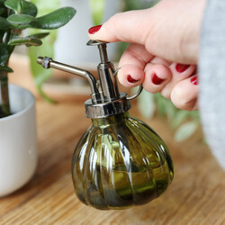 Green Glass Plant Mister
