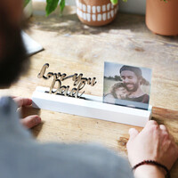 'Love You Dad' Cut Out Wording 4" x 4" Photo Frame