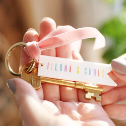 Personalised Hand-Painted Acrylic Flag Keyring
