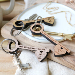 Personalised Key Shaped Keyring