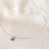 Sterling Silver Vintage Style Turtle Charm Anklet