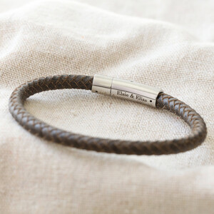 Antiqued Leather Bracelet - Brown S/M