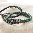 Lisa Angel Men's Personalised Semi-Precious Stone Initial Bracelet
