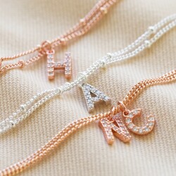 Personalised Crystal Initial Bracelet