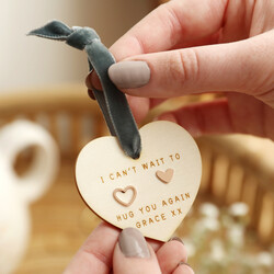 Heart Stud Earrings on Personalised Wooden Heart