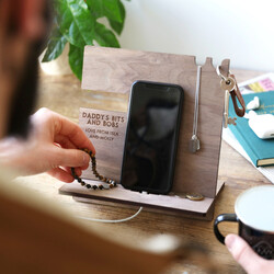 Men's Personalised Wooden Accessory Stand