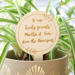 Personalised Engraved Wooden Plant Sign
