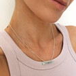 Model Wearing Lisa Angel Handmade Personalised Acrylic Bar Name Necklace