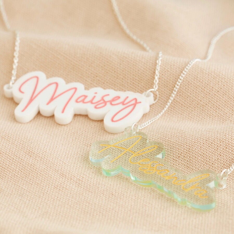 Personalised Acrylic Name Necklace 