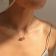 Model Wearing Lisa Angel Luxury Personalised Gold Sterling Silver Bead Necklace