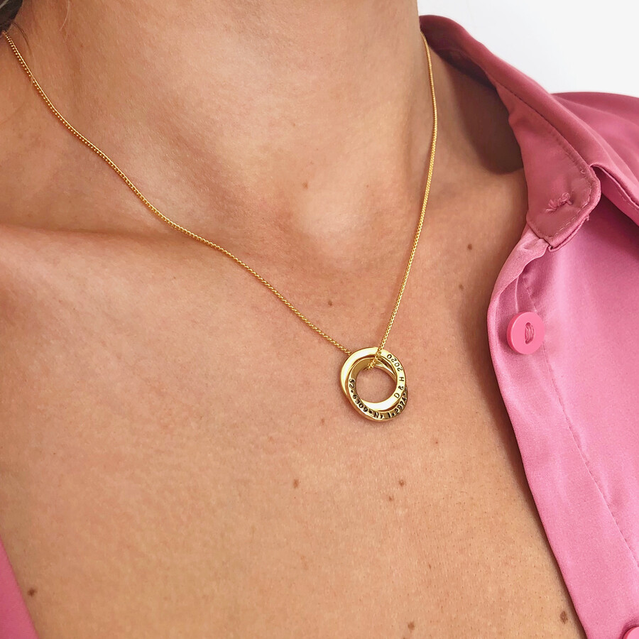 Personalised Interlocking Circles Necklace Lisa Angel