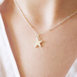 Model Wearing Lisa Angel Ladies' Personalised Star Charm Necklace